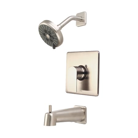 Single Handle Tub/Shower Trim Set, Wallmount, Brushed Nickel